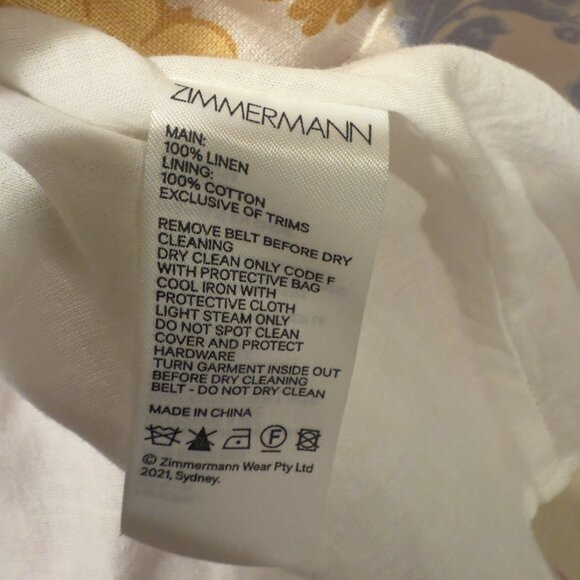 Zimmermann Off the Shoulder A-Line Mini Dress in Linen - Picture 11 of 13